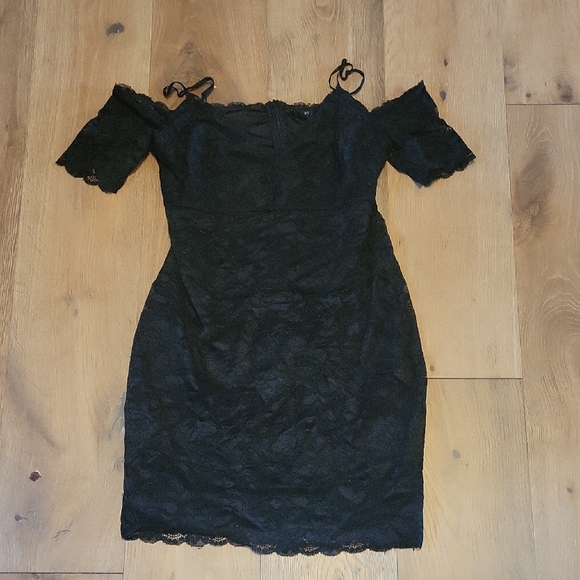 Guess Black Lace Dress Size Large - Picture 1 of 5